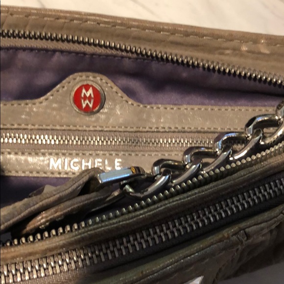 Michele New Gray Handbag. - Picture 3 of 6